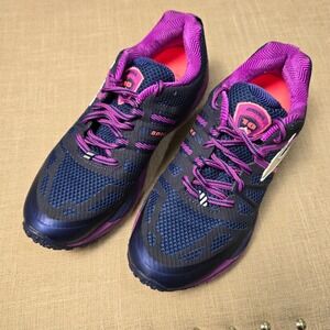 Brooks Cascadia 10 Womens 8.5 Athletic Shoes Purple Blue Running Trail Workout